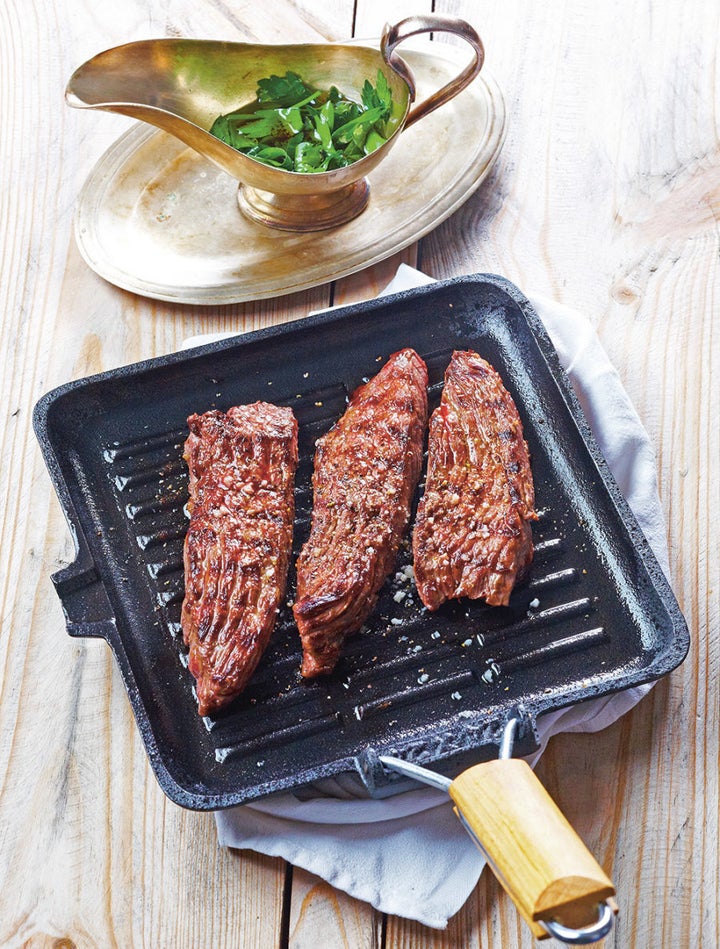 Suggestion: serve this steak with crispy potato chips.