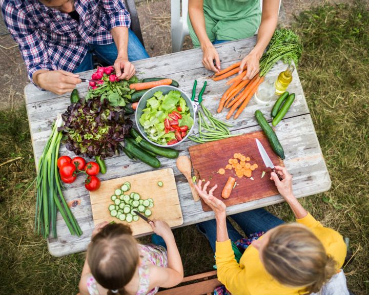 Get the kids involved to encourage them to eat more veggies.