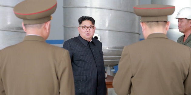 North Korean leader Kim Jong Un visits the construction site of a soap factory in this undated photo released by North Korea's Korean Central News Agency (KCNA) on June 4, 2016.