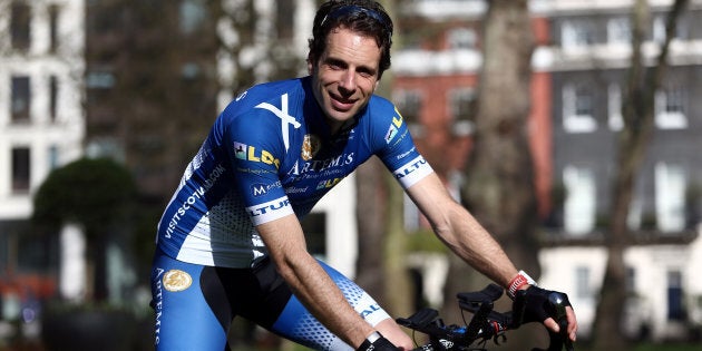 Mark Beaumont pictured in London before departing on his journey.