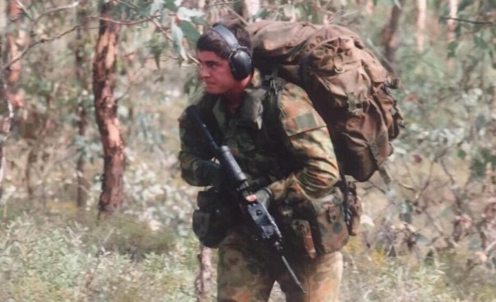 Trooper Evan Donaldson taking part in a training exercise for his SAS badging in 2006.