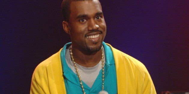 NEW YORK - AUGUST 21: Hip-hop artist Kanye West performs on BET's 106 & Park at BET Studios on August 21, 2007 in New York City. (Photo by Brad Barket/Getty Images)