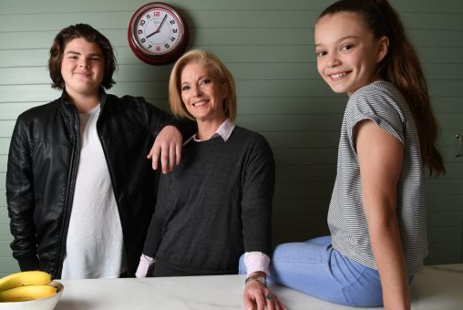 Juanita Phillips with her children, Marcus and Mischa.