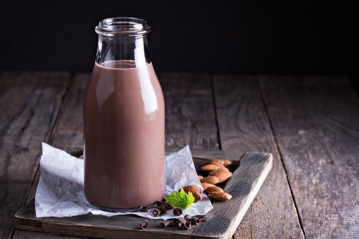 Flavoured non-dairy milks, such as chocolate and coffee, are becoming more available.