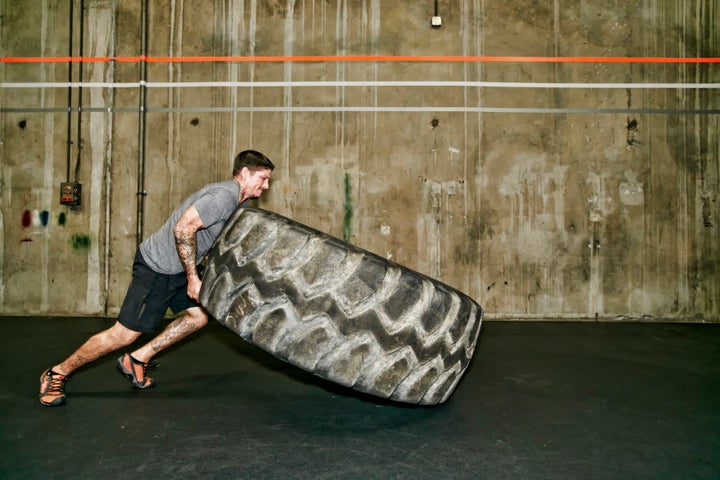 Don't have access to your own giant tyre at home? Join a gym (just read the contract first).