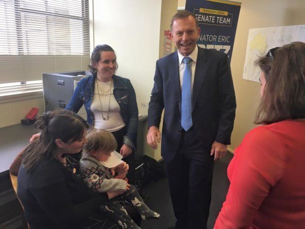 Tony Abbott was in Tasmania meeting with 'no' campaigners.