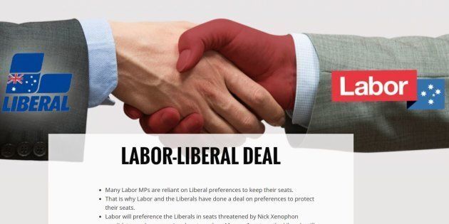 The Greens' prediction of a Liberal-Labor deal seems to have come true.
