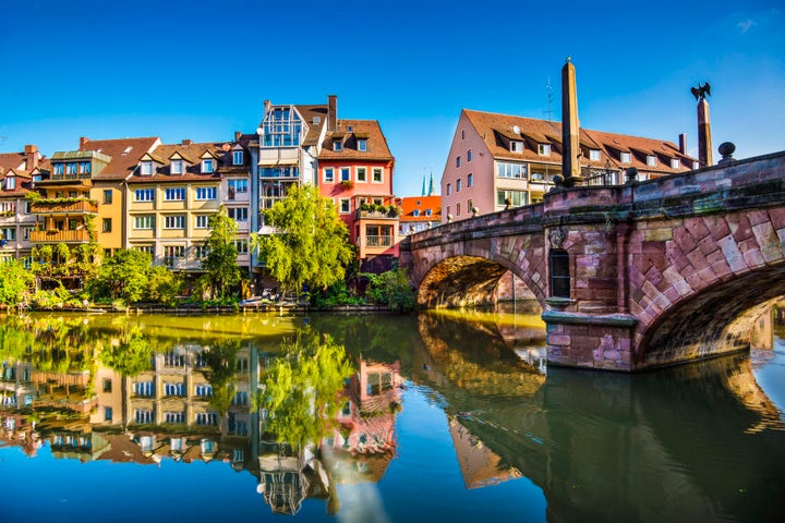 Nuremberg, an idyllic old town on the Pegnitz River.