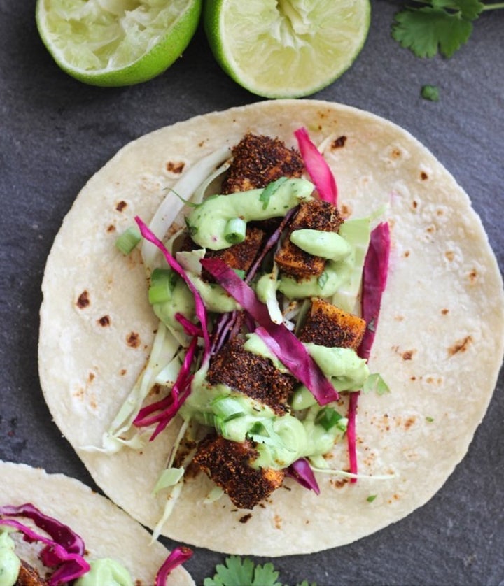 Taco tip: heat up your soft tacos in a dry pan before assembling for added flavour.