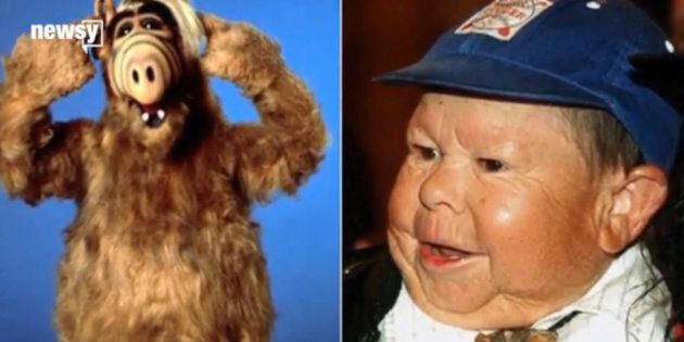 Alf and actor who played him, Michu Mescaros.