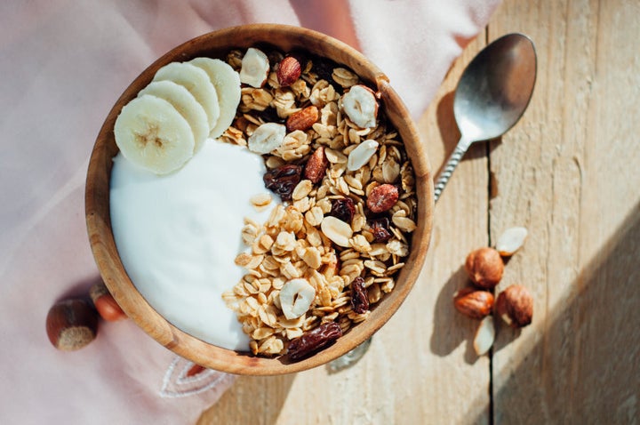 Muesli with yoghurt and fruit is a delicious, filling way to start your day.