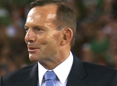 Tony Abbott at the 2014 NRL Grand Final