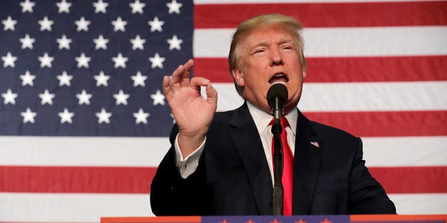 GOLDEN, CO - OCTOBER 29: Republican presidential nominee Donald Trump addresses a campaign rally in the Rodeo Arena at the Jefferson County Fairgrounds October 29, 2016 in Golden, Colorado. The Federal Bureau of Investigation announced Friday it discovered emails pertinent to the closed investigation of Democratic presidential nominee Hillary Clinton's private email server and are looking to see if they improperly contained classified information. Trump said 'I think it's the biggest story since Watergate.' (Photo by Chip Somodevilla/Getty Images)