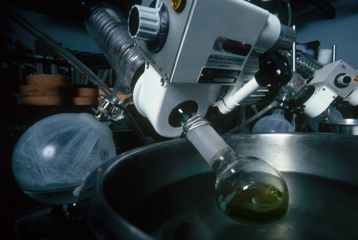 THC (tetrahydrocannabinol), the active ingredient in marijuana, is pictured here being extracted for medical use in a U.S. laboratory