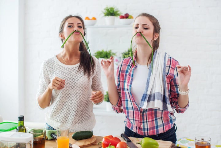 Meal prepping with a friend makes it 100 times more fun.