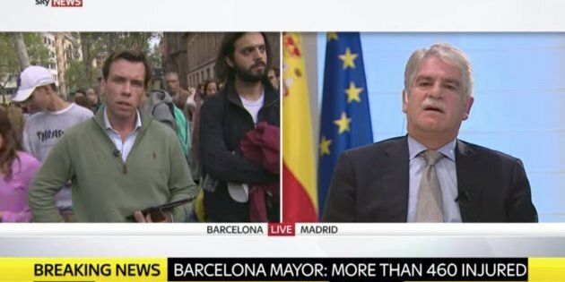 Alfonso Dastis appears on Sky News.