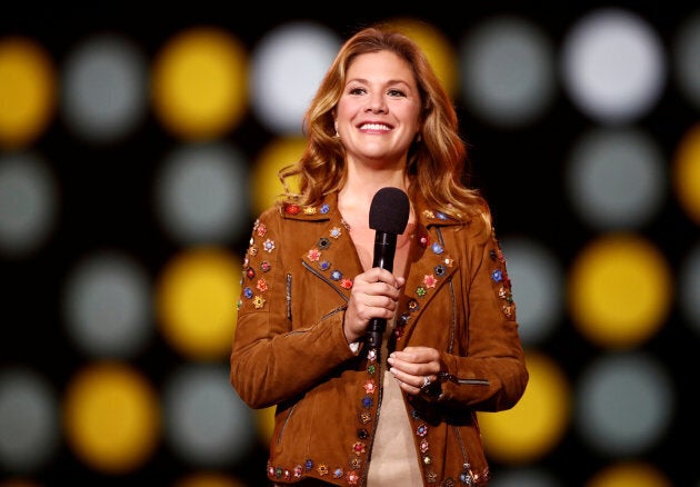 Sophie Gregoire Trudeau speaks during the closing ceremony.