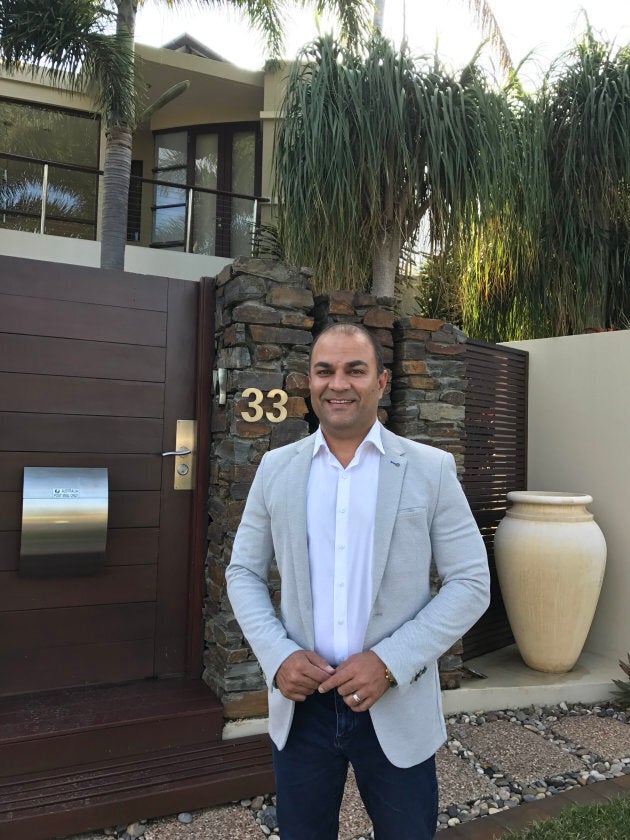 Amir Mian outside one of the Gold Coast properties he's recently sold.