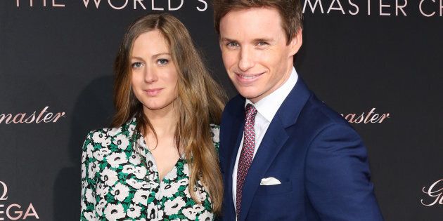 Actor Eddie Redmayne (R) and his Wife Hannah Redmayne (L) attends the OMEGA Celebration for the launch of the Globemast at Mack Sennett Studios on March 1, 2016 in Los Angeles, California.