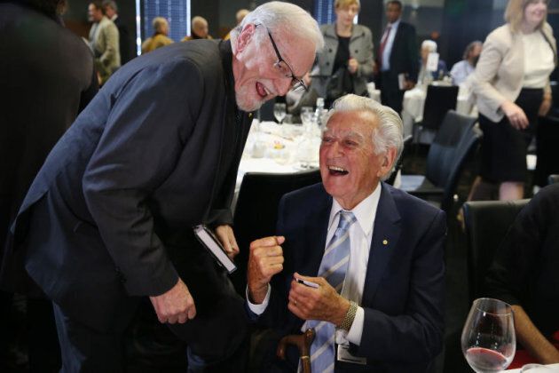 Former Prime Minister Bob Hawke launched the biography of Hawke era minister Gareth Evans.