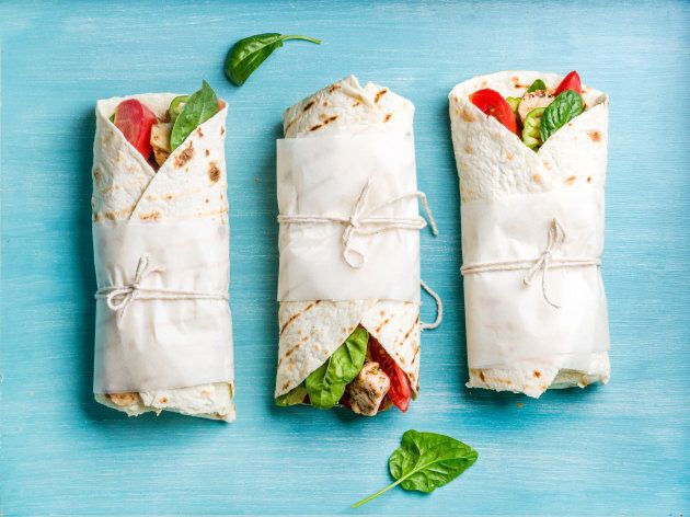 Healthy wraps and burritos are delicious and quick to make.