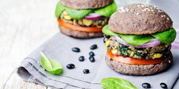 Make veggie burgers and pack them with extra veg. Easy and delicious.