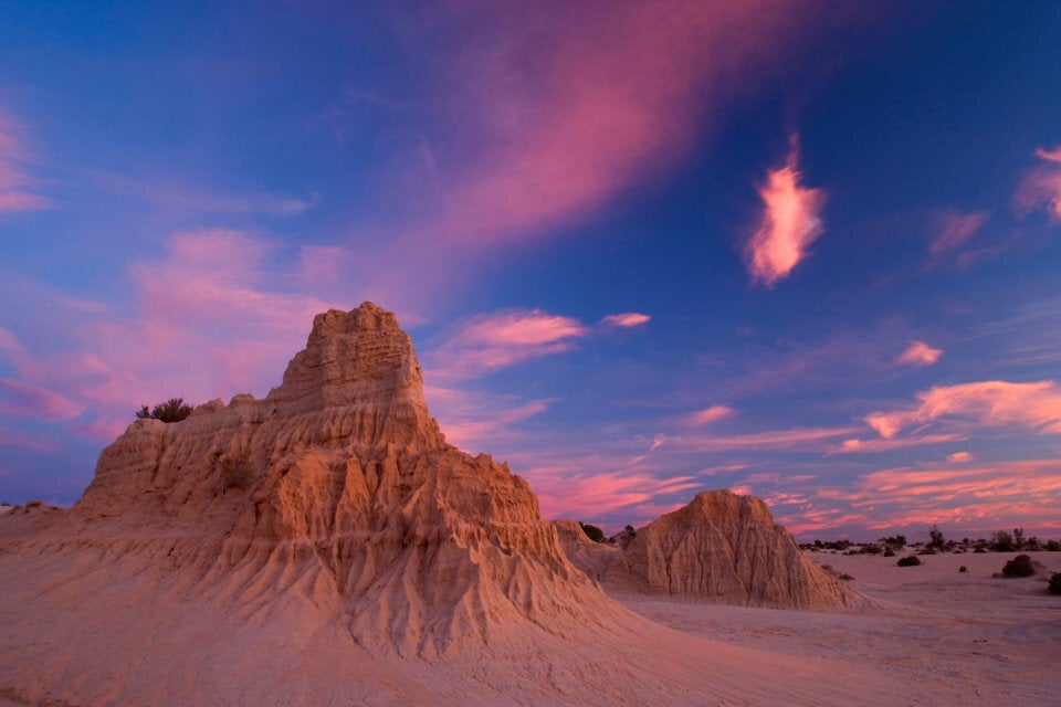 The dried-up bed of Lake Mungo in Willandra.