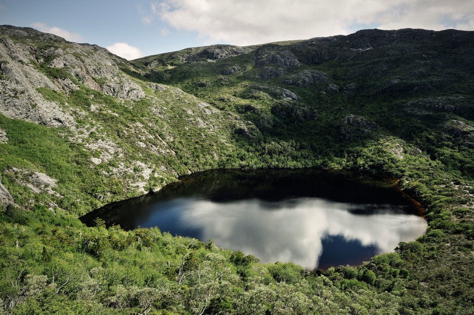 A waterhole by Cradle Mountain.