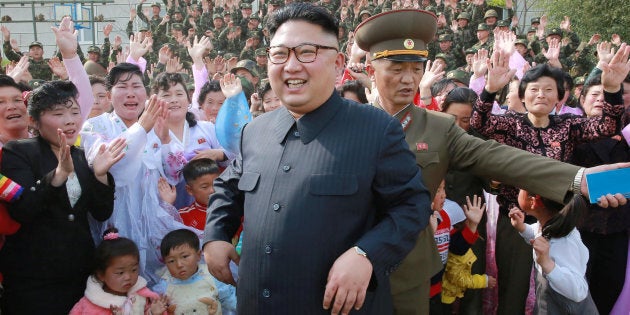 Kim Jong Un inspects defence detachments, as supplied by state media.