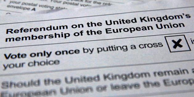 Illustration picture of postal ballot papers June 1, 2016 ahead of the June 23 BREXIT referendum when voters will decide whether Britain will remain in the European Union. REUTERS/Russell Boyce/Illustration/File Photo