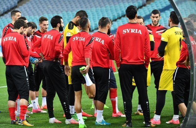 Syria at training in Sydney this week.