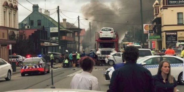 The crash in Singleton caused a fireball and caused residents to run for their lives.
