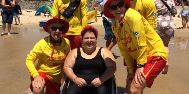 More than 40 groups of Aussies with disabilities enjoyed a day at the beach.