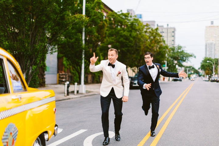 New York, 2016: Joe Murphy and Nick Smith on their wedding day.