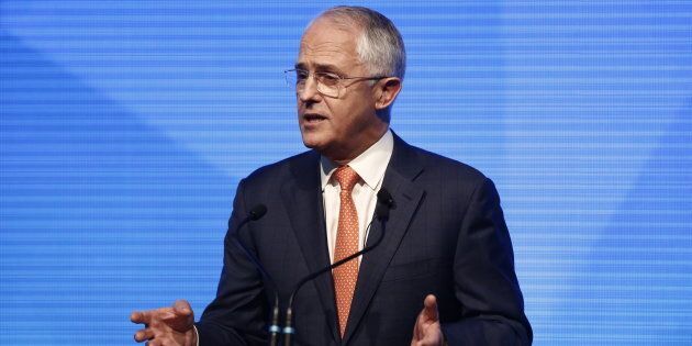 Prime Minister Malcolm Turnbull addresses the Liberal party campaign rally less than a week out from the election.