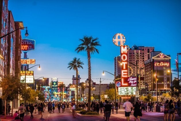 The thriving downtown Vegas, as part of Life Is Beautiful