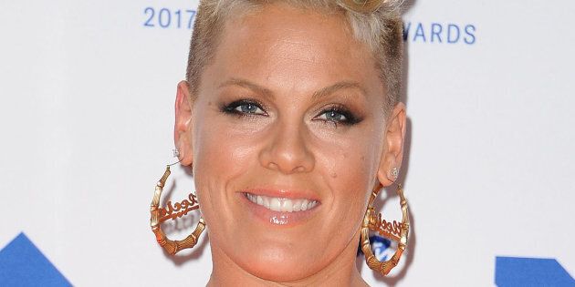 INGLEWOOD, CA - AUGUST 27: Singer Pink poses in the press room at the 2017 MTV Video Music Awards at The Forum on August 27, 2017 in Inglewood, California. (Photo by Jason LaVeris/FilmMagic)