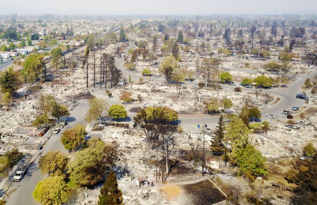 The wildfires caused extensive destruction in Santa Rosa.