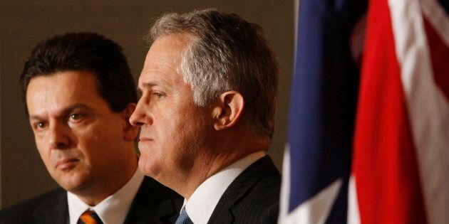 Malcolm Turnbull and Nick Xenophon, in 2009.