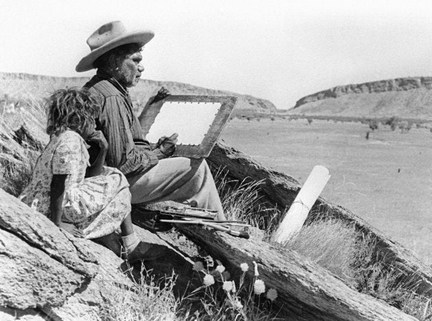 Aboriginal artist, Albert Namatjira, photographed by Alan Lambert during his trip around Australia in 1954. Through his watercolours, Namatjira showed the world the beauty of Australia's outback.