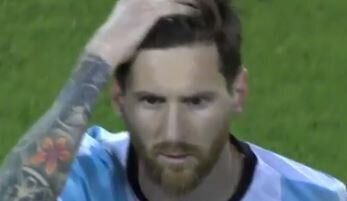 He's Messi-ing up his hair.