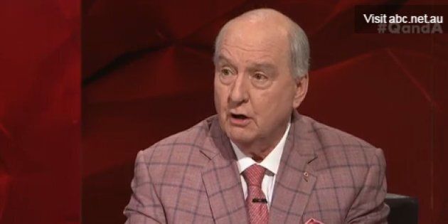 Alan Jones was firing on all cylinders on Q&A.