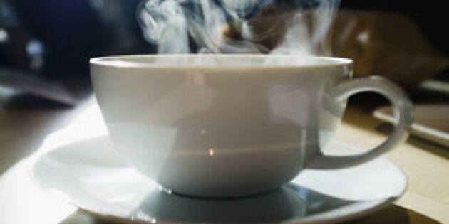 Coffee cup with steam coming out
