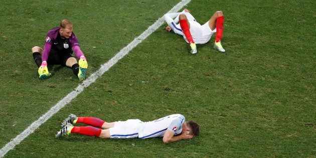 England was left seeking comfort from the turf.