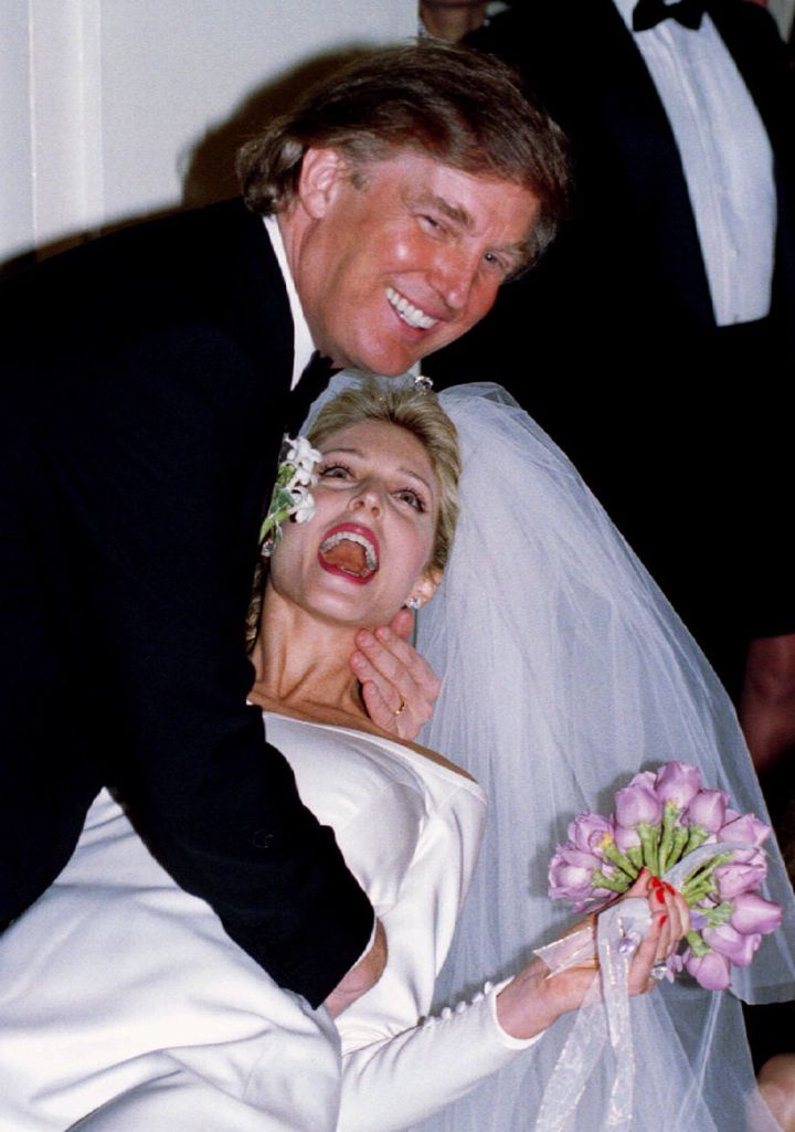 Donald Trump with the second of his three wives, Marla Maples