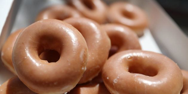 Daniel Rushing, 65, says he still eats Krispy Kreme doughnuts every other week despite the