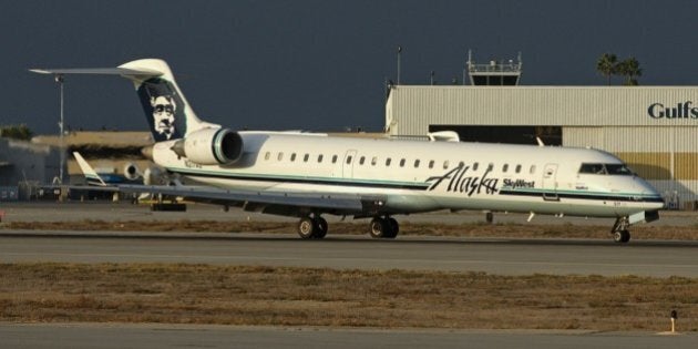 This Alaska Airlines Bombardier was NOT carrying one very important piece of luggage.