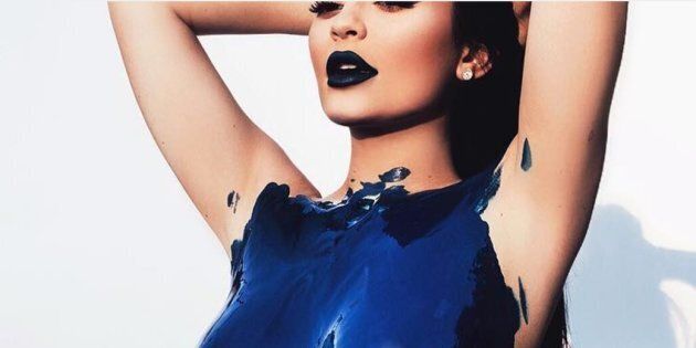Kylie Jenner Poses Completely Nude In Body Paint For Fashion