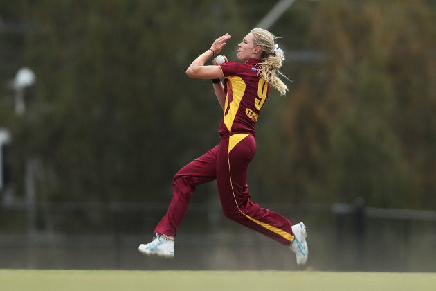 Holly has a lovely classical action, which was on display here in a recent match for Queensland.