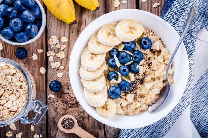 A bowl of porridge is a perfect way to get a few servings of whole grains.